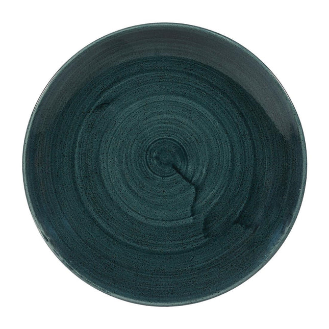 Coupe Plate Rustic Teal Evolve | Churchill Stonecast Patina | 22cm