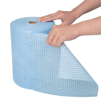Non-Woven Cleaning Cloths 25x25 cm Blue | Nisbets Essentials | 300 Pieces 2