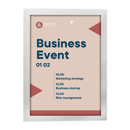 Self-Adhesive Info Frame Set 2 Pieces A4 Silver | Europel 2