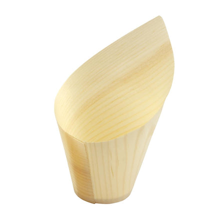 Wooden Slant Cup 220 ml (FSC®) ø70 x h137/70 mm | Sier Disposables