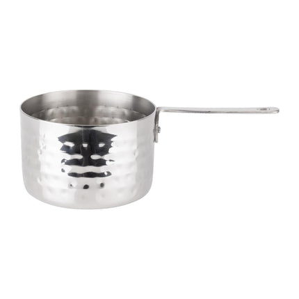 Mini Hammered Steel Table Presentation Saucepan 90mm | Olympia 6