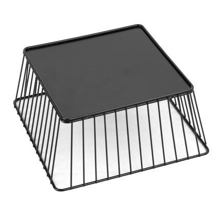 Square Wire Food Display Tray Black 230x230x100mm | Olympia 7