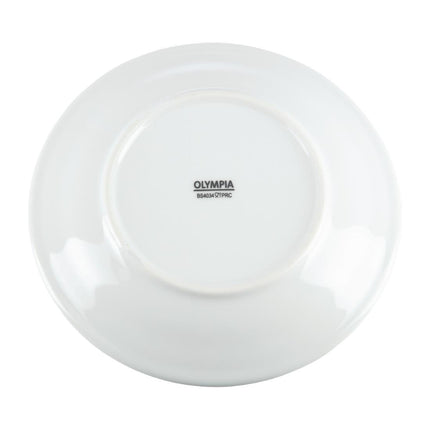 Dinner Plates with Wide Rim 16.5cm | Olympia Whiteware | Set of 12 5