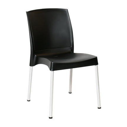 Bolero Elements Black Polypropylene Chairs Set of 4