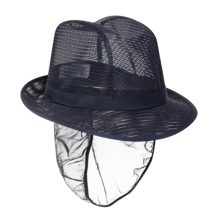 Trilby Hat with Hair Net Blue L | Lightweight Polyester 5