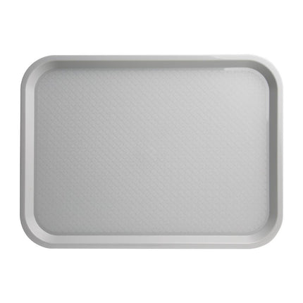 Polypropylene Serving Tray with Anti-Slip Texture | Olympia Kristallon | 305x415mm | Grey