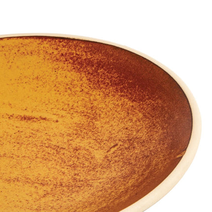 Shallow Tapered Canvas Bowls Sienna Rust 20cm | Olympia 4