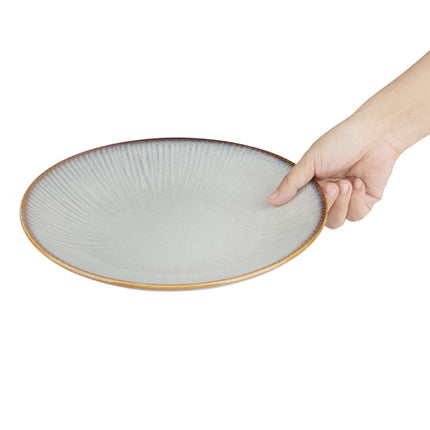 Drift Grey Low Coupe Bowls with Relief 260mm | Olympia | Set of 4 5