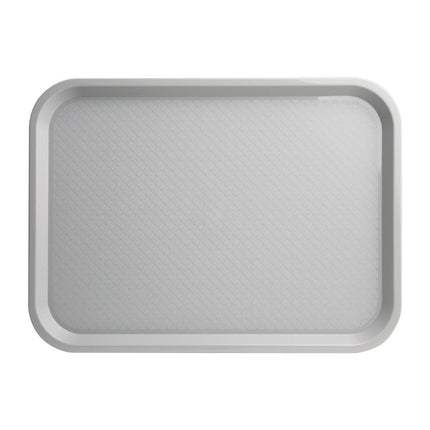 Polypropylene Serving Tray with Anti-Slip Texture | Olympia Kristallon | 45 x 35 cm | Grey