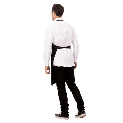 Adjustable Black Halter Apron with Double Pocket | Chef Works 7