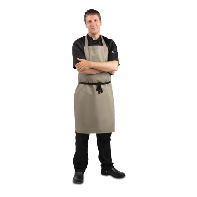 Polyester-Cotton Bib Apron Olive Green | Whites 2