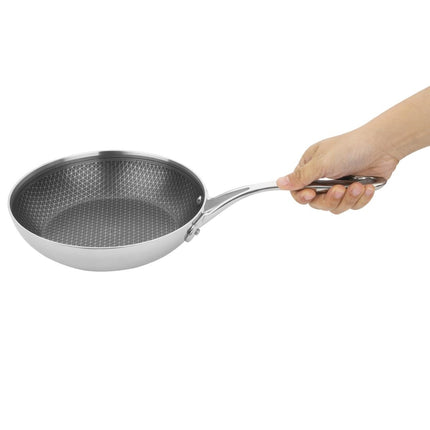 Tri-Shield Stainless Steel Frying Pan with Clad Coating | Vogue | 20 cm 3