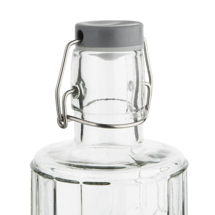 Glass Water Bottle with Stopper 1 Liter | Olympia Geo 4