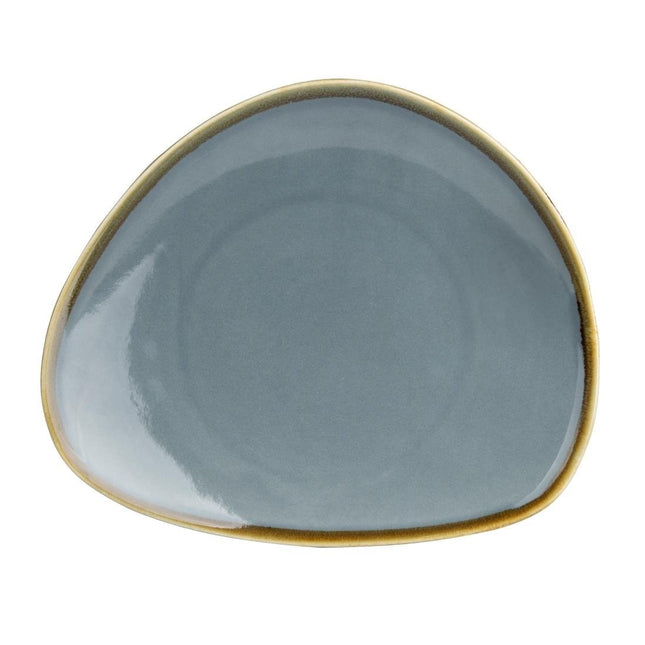 Triangular Plates Blue 23cm | Olympia Kiln Collection | 6 Pieces