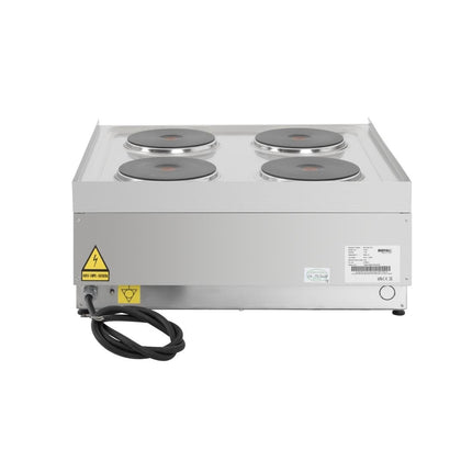 Electric Quad Hotplate | Buffalo 600-Series | 4 Cooking Zones 5