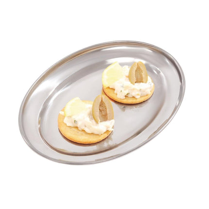 Oval Stainless Steel Serving Platter 20cm | Olympia 6