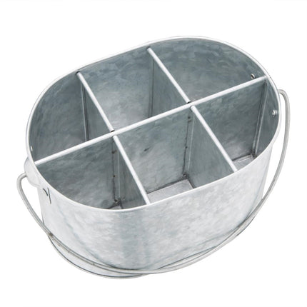 Galvanized Steel Table Caddy for Cutlery and Condiments | Olympia 5