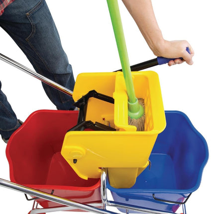 Duo Mop Bucket System with Wringer 2x 23L | Jantex 4