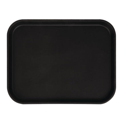 Rectangular Non-Slip Fiberglass Tray 45.7 cm Black | Cambro Camtread