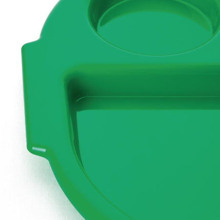 Polycarbonate Compartment Tray Green 37.5x27.8cm | Olympia Kristallon 2
