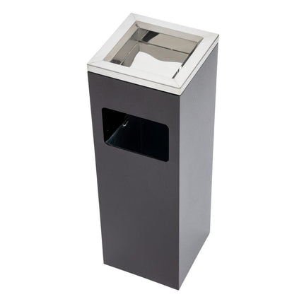 Square Waste Bin with Ashtray 60cm x 20cm x 20cm | Bolero 4