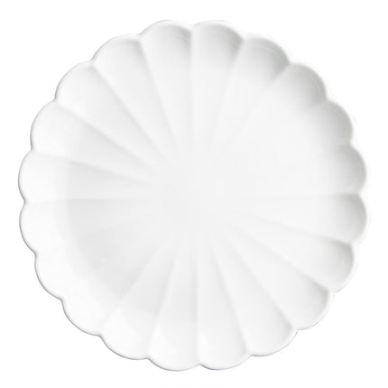 White Scalloped Plates 276mm | Olympia Bloom | Set of 4