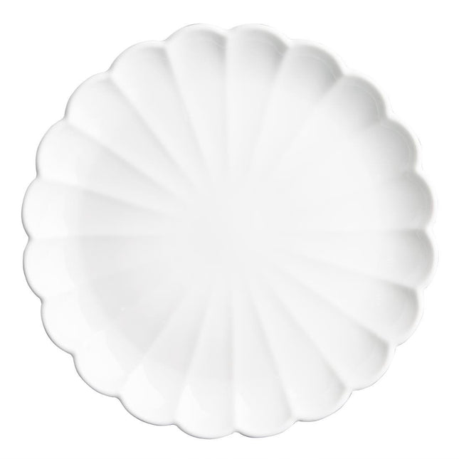 White Scalloped Plates 276mm | Olympia Bloom | Set of 4