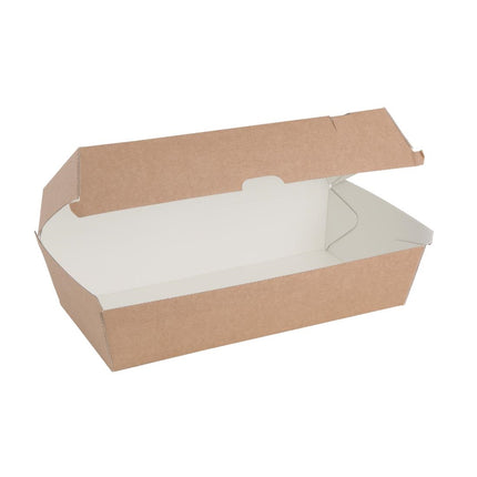 Compostable Kraft Hamburger Boxes Large Rectangular | Fiesta (100 pcs) 2