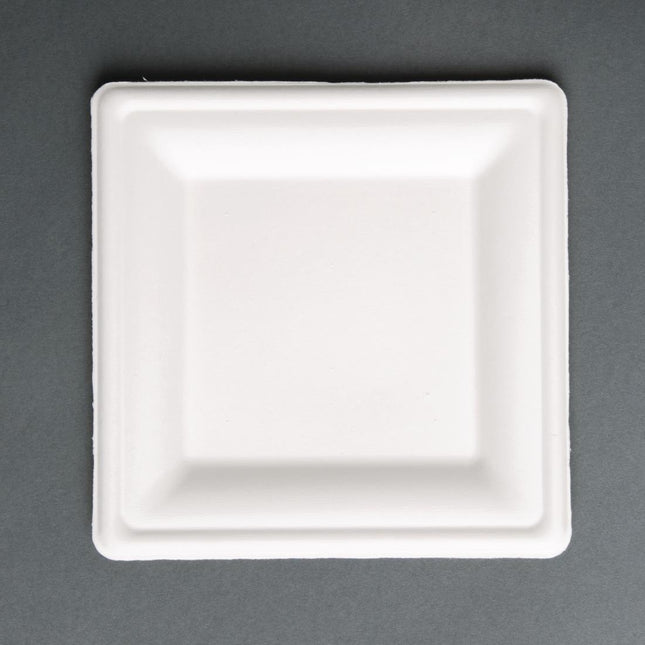 Compostable Bagasse Square Plates 261mm | Fiesta