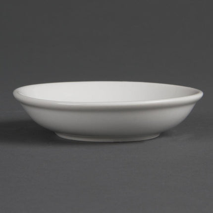 Whiteware Soy Sauce Dishes 10cm | Olympia | Set of 12