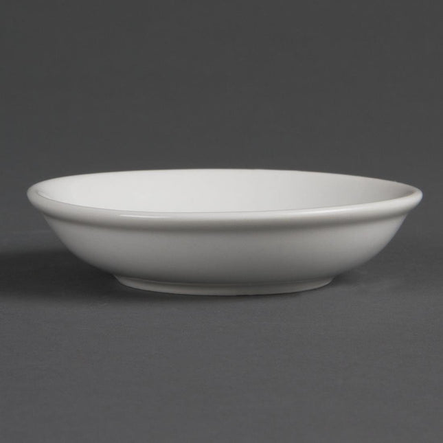 Whiteware Soy Sauce Dishes 10cm | Olympia | Set of 12