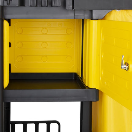 Black Cleaning Trolley with Lockable Cabinet | Jantex 5