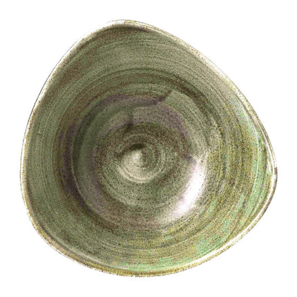 Stonecast Patina Burnished Green Lotus Bowl 17.8cm | Churchill 2