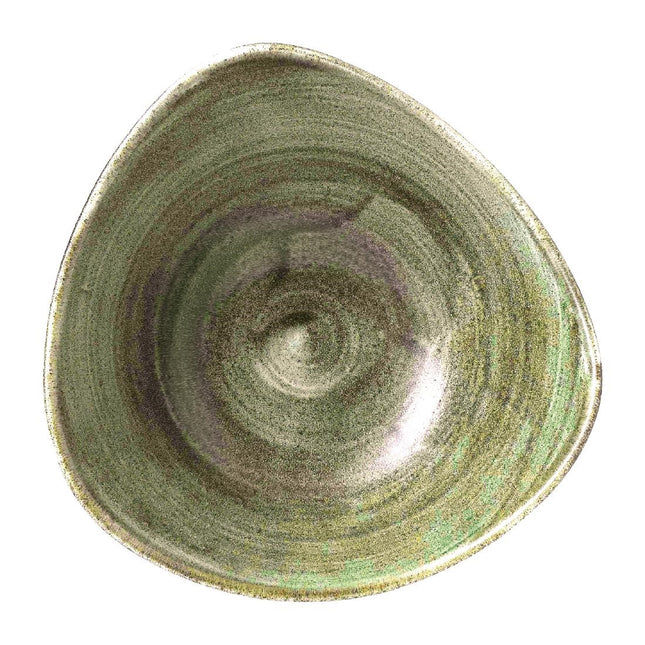 Stonecast Patina Burnished Green Lotus Bowl 17.8cm | Churchill 2