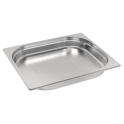 Vogue Perforated Stainless Steel GN 1/2 Pan 40mm