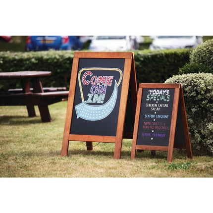 Wooden Sidewalk Chalkboard 120x70cm | Olympia 10