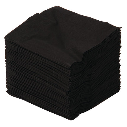 Black Napkins 25x25cm for F980 | Colorfast Quarter-Folded 6