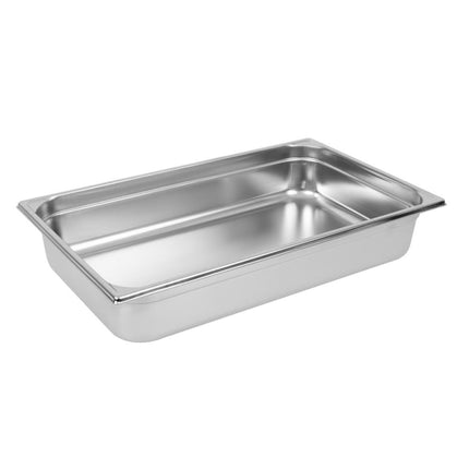 Stainless Steel GN 1/1 Container 100mm with Handle and Lid | Matfer Bourgeat