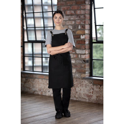 Linen Blend Apron Black | Southside 3