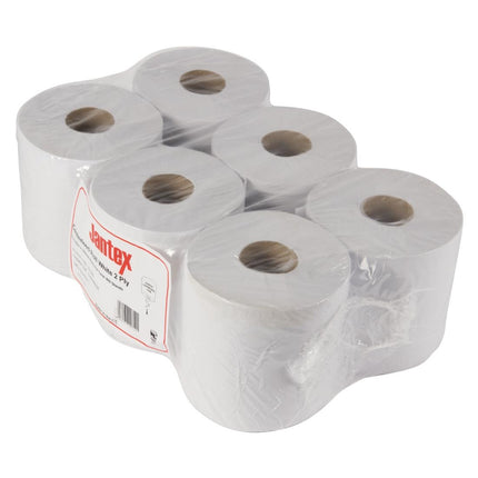 Jantex White 2-Ply Centrefeed Hand Towel Rolls 120m | 6 Rolls 6