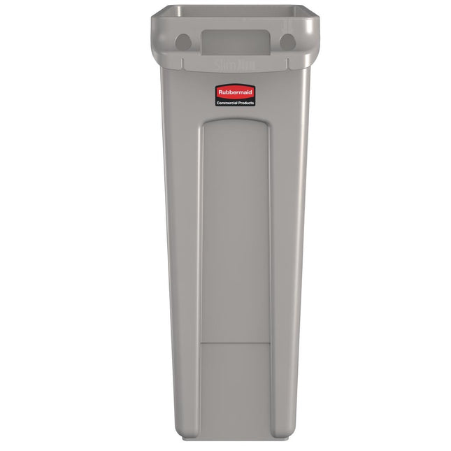 Slim Jim Waste Container with Ventilated Lid | Rubbermaid | 60L Capacity 2