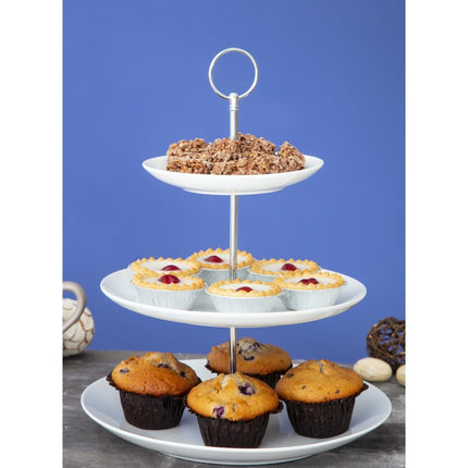 Olympia Porcelain 3-Tier High Tea Etagère 6