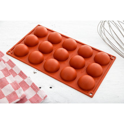 Half-Sphere Silicone Baking Mold 15 Cavities | Pavoni Formaflex | 2.3cm Deep 8