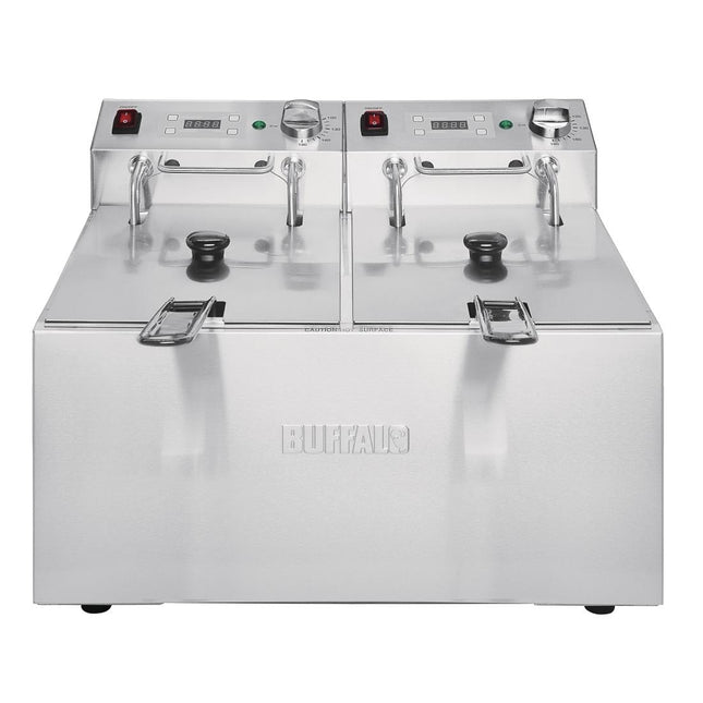 Twin Tank Countertop Fryer 2x5L with Timers | Buffalo | 2x2.8kW