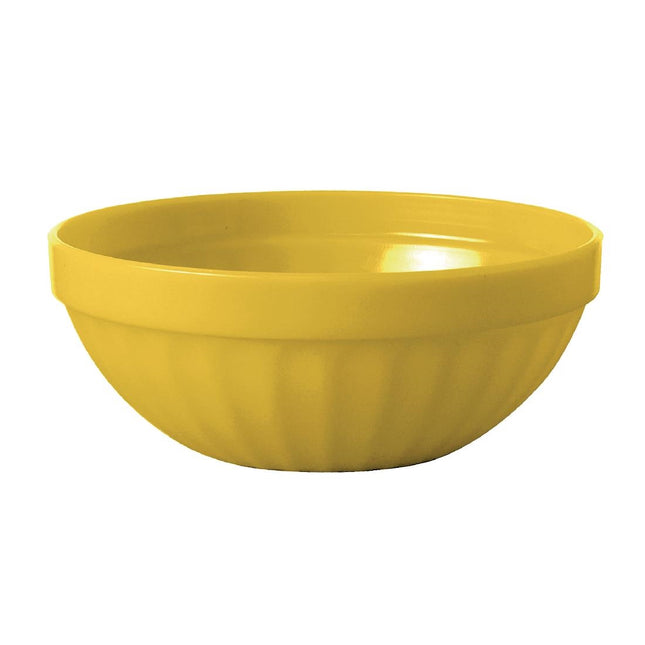 Polycarbonate Fruit Bowls Yellow 10.2cmØ 190ml | Olympia Kristallon | 12 Pieces