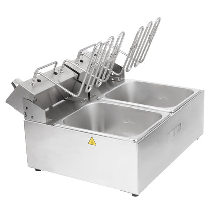Double Electric Fryer with Timer | Buffalo | 2 x 5L Stainless Steel Tanks 6