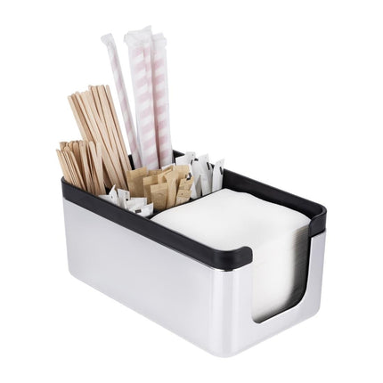 Bar Caddy with Multiple Compartments | Olympia Kristallon | Chrome ABS 2