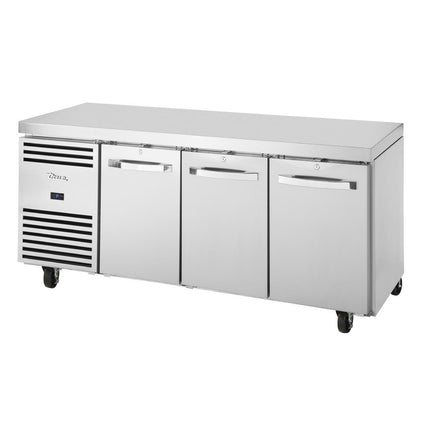 3-Door Counter Refrigerator | True | 250L Capacity | Stainless Steel