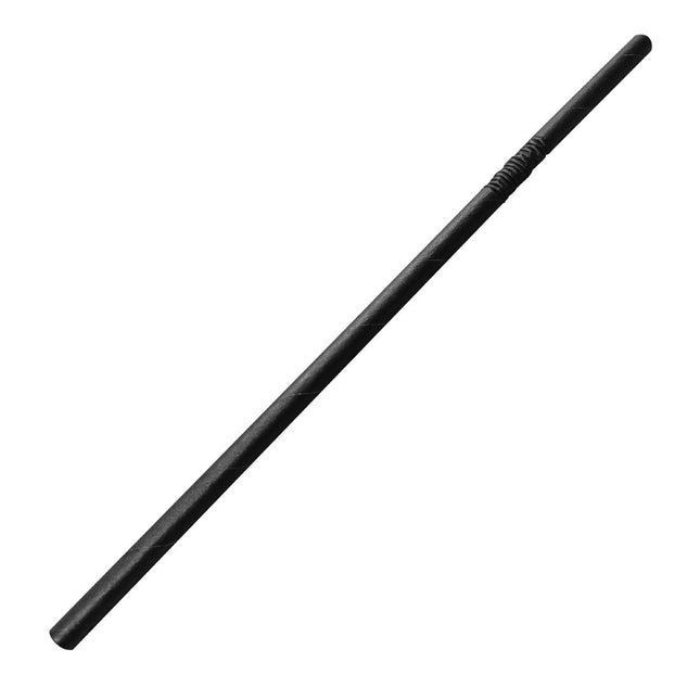 Compostable Paper Bend Straws 210mm Black | Fiesta Compostable 2