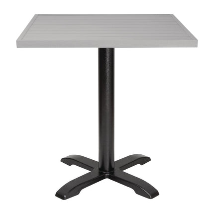 Square Aluminium Tabletop Light Grey 700mm | Bolero 3